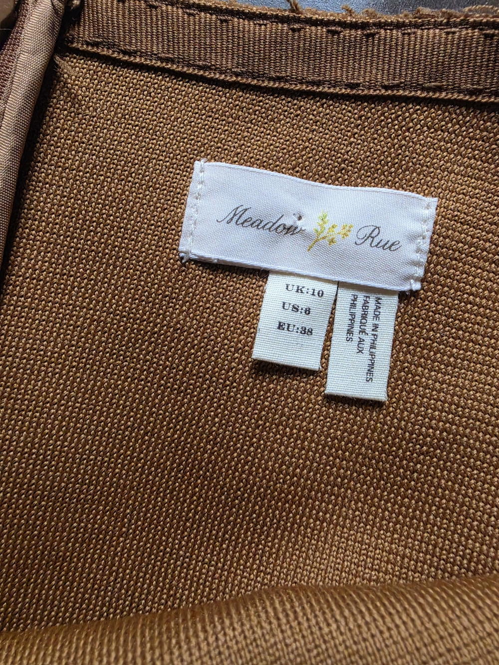 Anthropologie Camel Brown Layered Mini Skirt with Buckle Straps - Picture 4 of 4